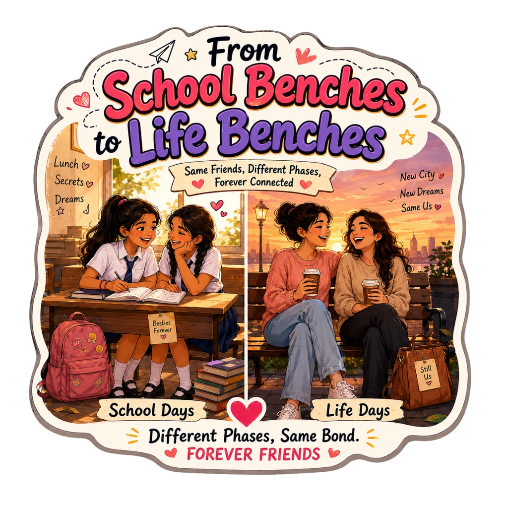 From School Benches to Life Benches Friendship Fridge Magnet