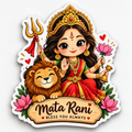 Cute Maa Shailputri with Nandi, trishul and lotus for Navratri
