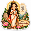 Maa Chandraghanta with tiger, trishul, lotus and bells for Navratri