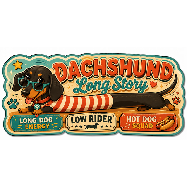 Dachshund Long Story Fridge Magnet