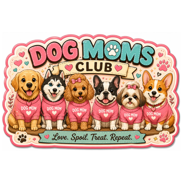 Dog Moms Club Fridge Magnet