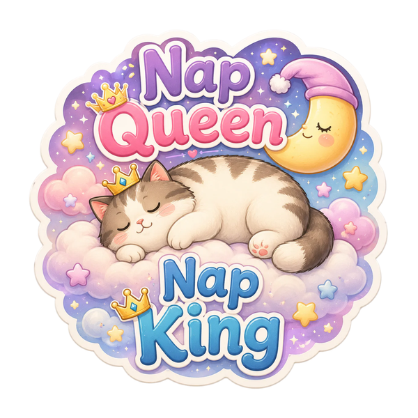 Nap Queen Nap King Cat Magnet