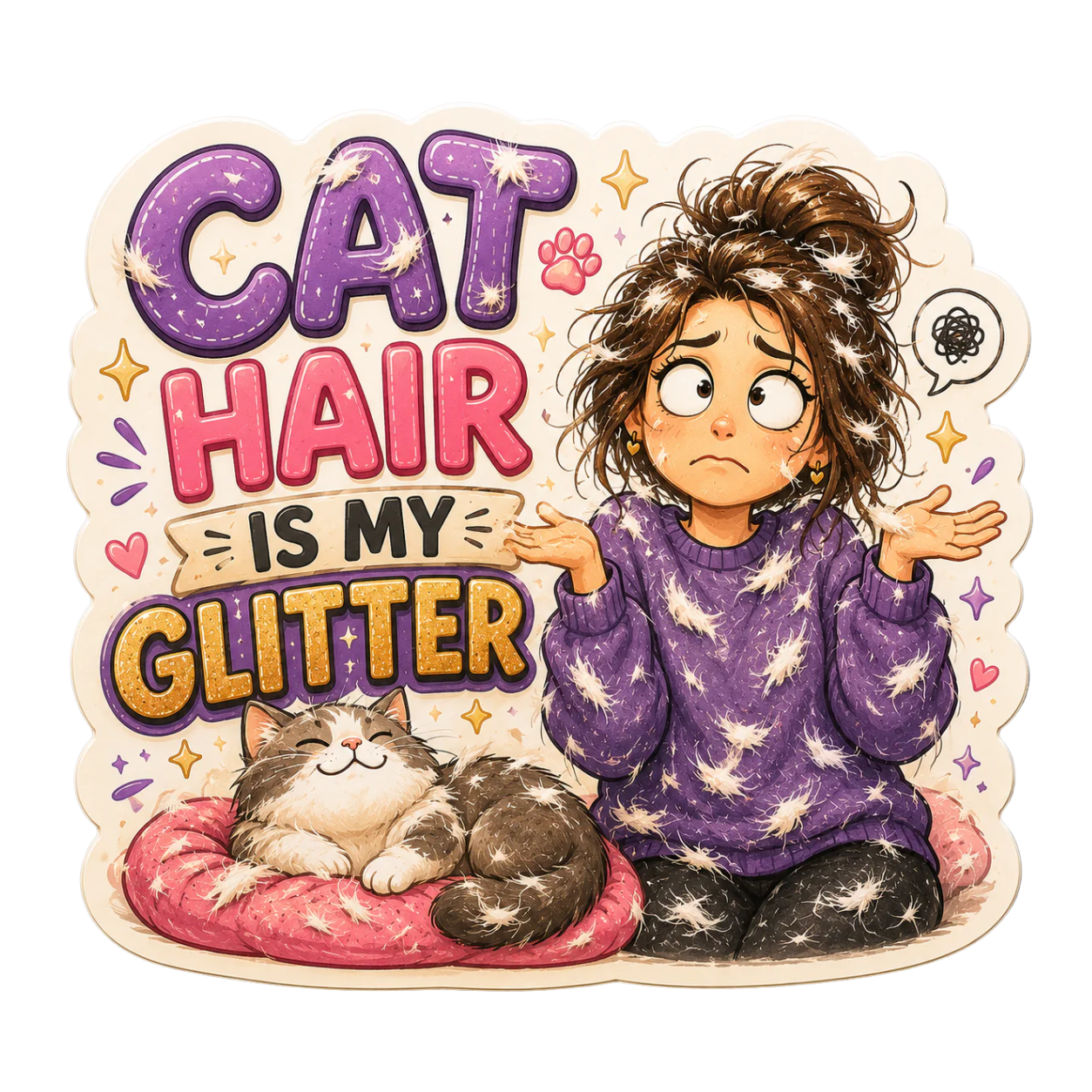 Cat Hair Is My Glitter Magnet