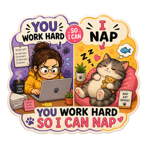 You Work Hard So I Can Nap Magnet