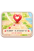 Proposal Location Coordinates Fridge Magnet