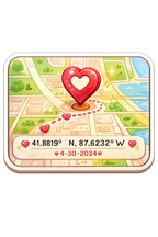 Proposal Location Coordinates Fridge Magnet