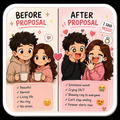 Before & After Proposal Fridge Magnet
