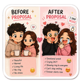 Before & After Proposal Fridge Magnet