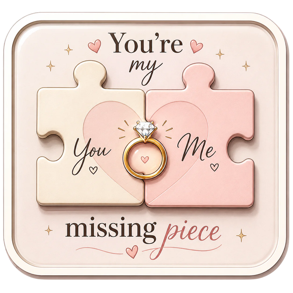 You're My Missing Piece Proposal Fridge Magnet