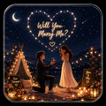 Will You Marry Me Starlight Proposal Fridge Magnet