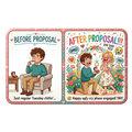 Before Proposal vs After Proposal Fridge Magnet