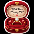 Will You Marry Me Ring Box Fridge Magnet