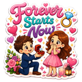 Forever Starts Now Proposal Fridge Magnet