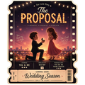 Our Love Story Proposal Ticket Fridge Magnet