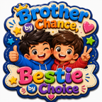 Brother by chance bestie by choice cute sibling fridge magnet.