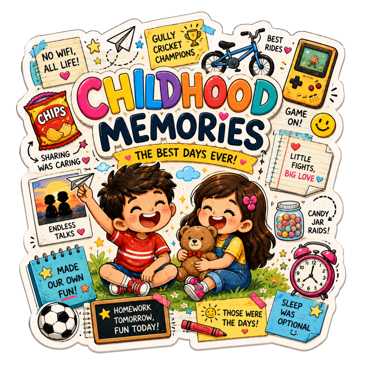 Childhood Memories Fridge Magnet