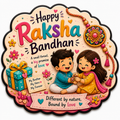 Happy Raksha Bandhan Cute Fridge Magnet | Brother Sister Gift