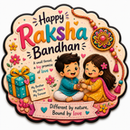 Happy Raksha Bandhan Cute Fridge Magnet | Brother Sister Gift