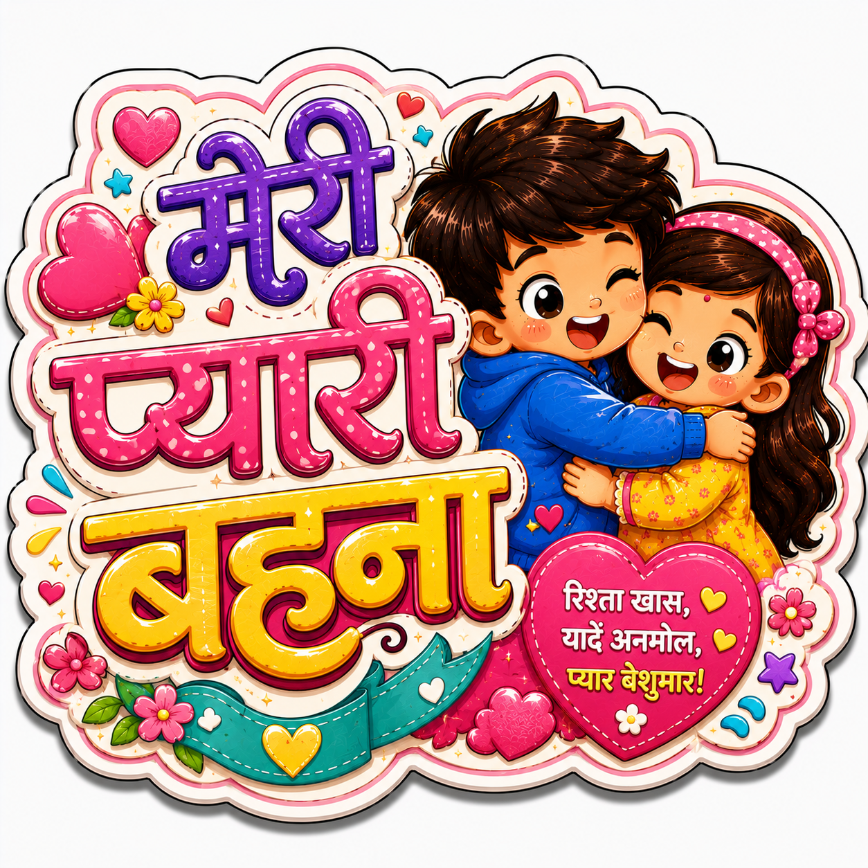 Meri Pyari Behna Raksha Bandhan Fridge Magnet