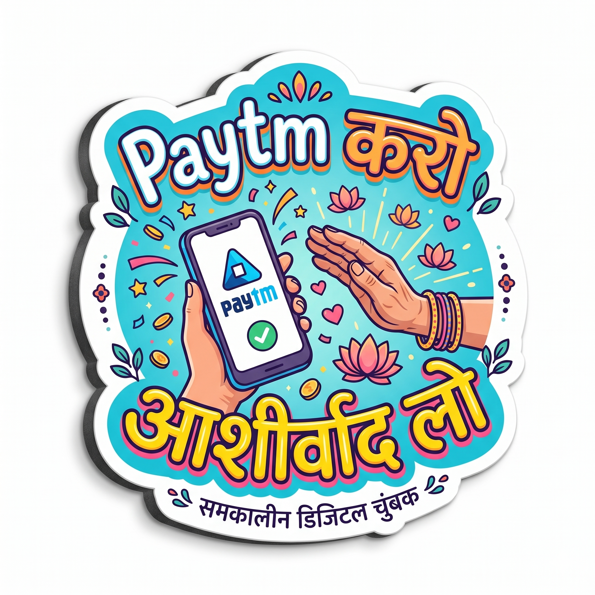 Paytm Karo Aashirwad Lo Funny Rakhi Magnet