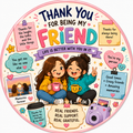 Thank You for Being My Friend Fridge Magnet