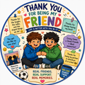 Thank You for Being My Friend (Boys) Fridge Magnet