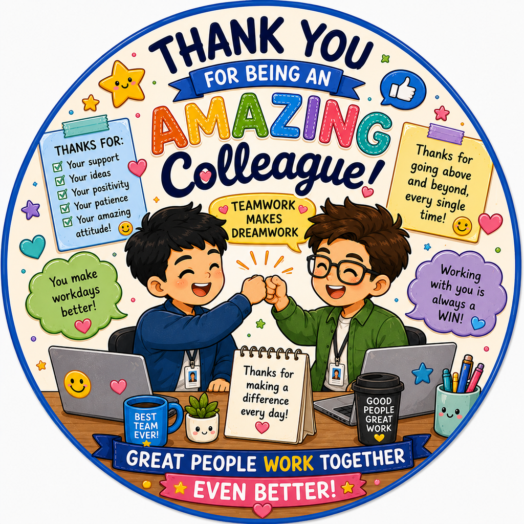 Amazing Colleague Teamwork Fridge Magnet