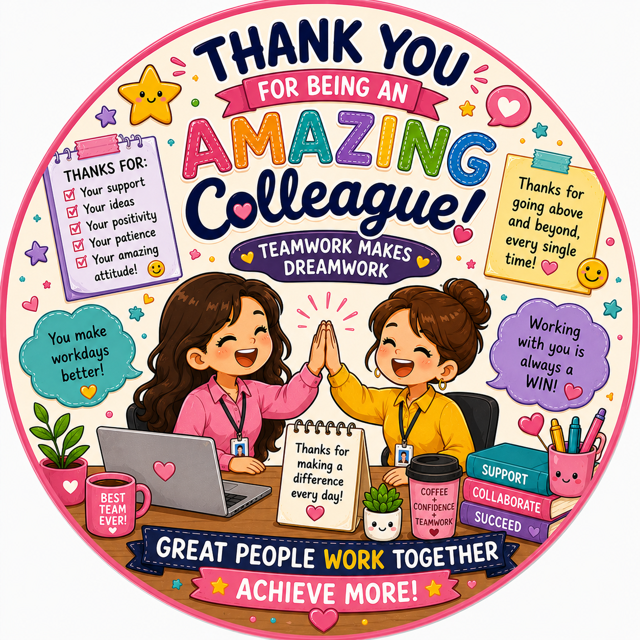Amazing Colleague Achievement Fridge Magnet