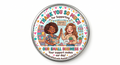 Thank You So Much for Supporting Our Small Business MDF fridge magnet featuring happy shop owners.