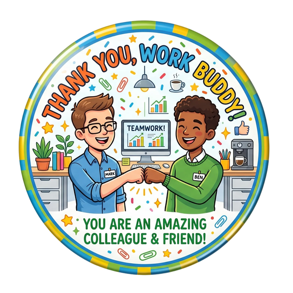 Thank You Work Buddy You Are an Amazing Colleague and Friend Fridge Magnet