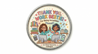 Thank you work bestie colleague fridge magnet.