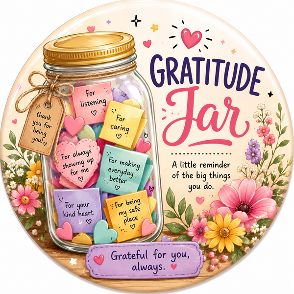 Gratitude Jar Fridge Magnet
