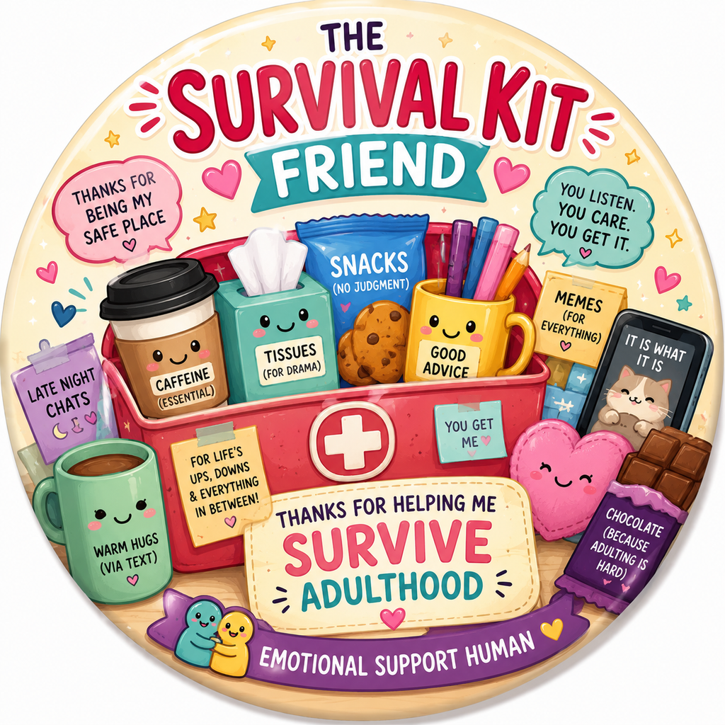 Survival Kit Friend Fridge Magnet