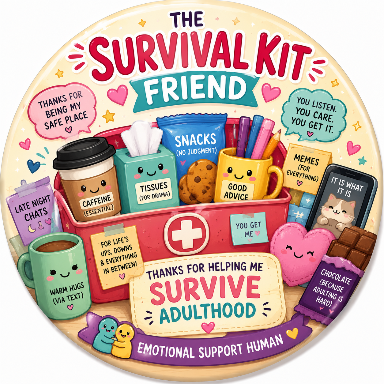 Survival Kit Friend Fridge Magnet