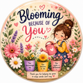 Blooming Because of You Fridge Magnet