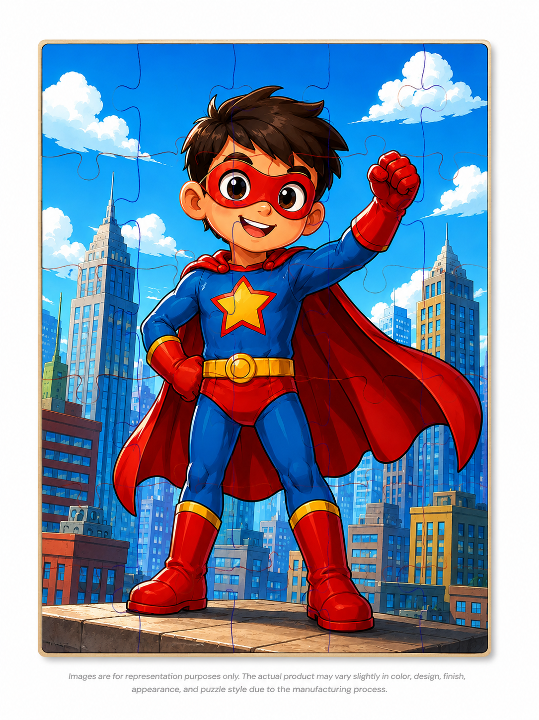 Little Superhero MDF Puzzle (A4 Size)