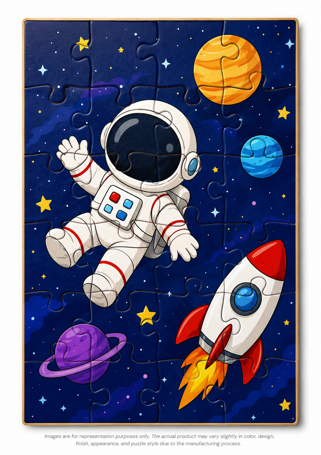Astronaut Space Adventure MDF Puzzle (A4 Size)