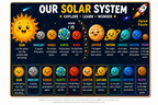 Solar System Educational MDF Puzzle (A4 Size)