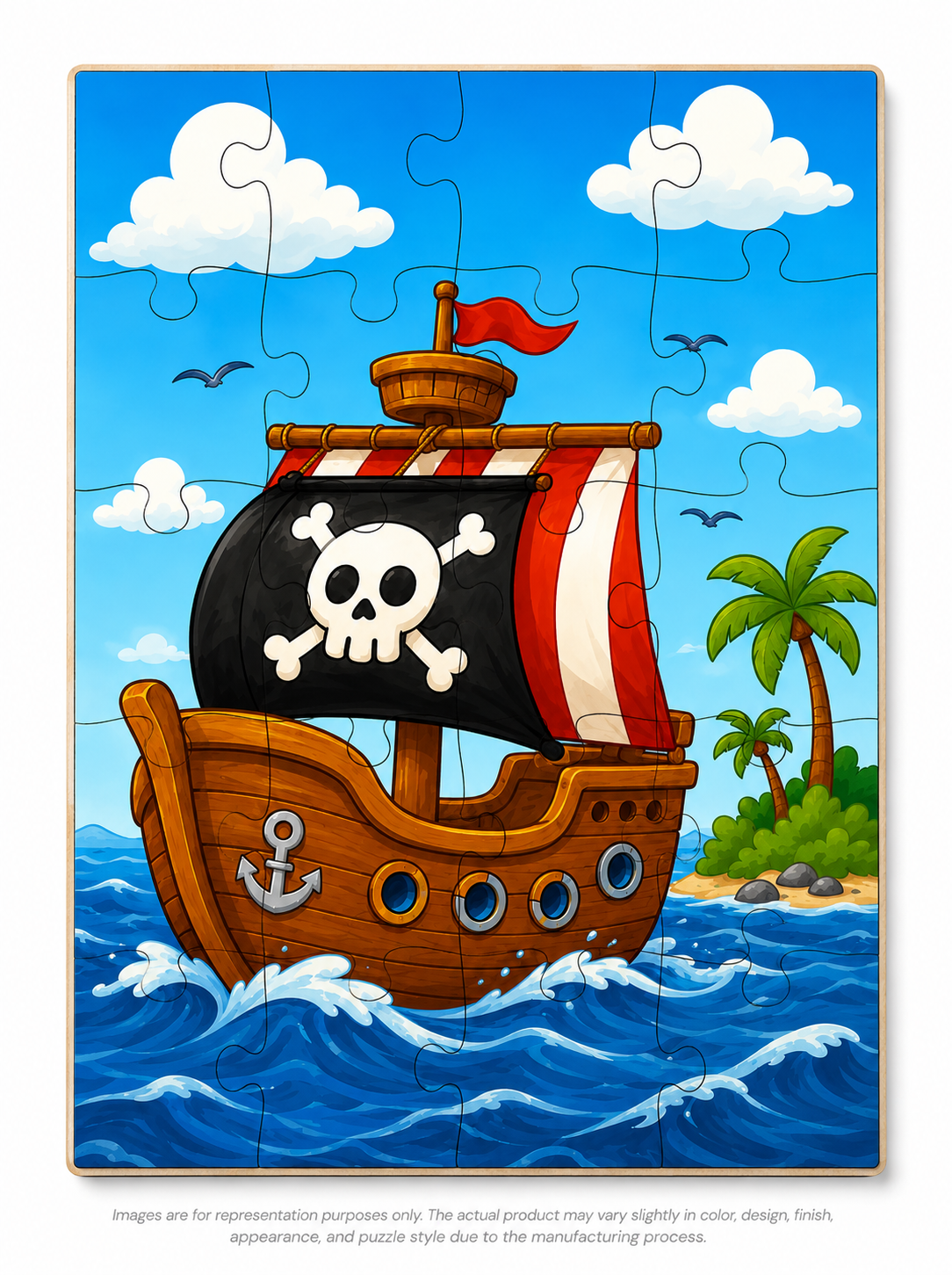 Pirate Ship Adventure MDF Puzzle (A4 Size)