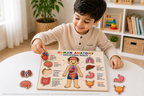 Human Anatomy Educational MDF Puzzle (A4 Size)