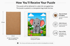 Cute Baby Elephant MDF Puzzle (A4 Size)