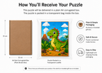 Cute Dinosaur Adventure MDF Puzzle (A4 Size)