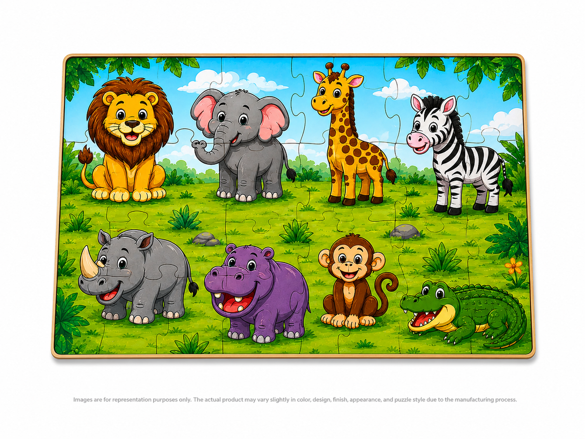 Wild Animals Puzzle  (A4 Size)