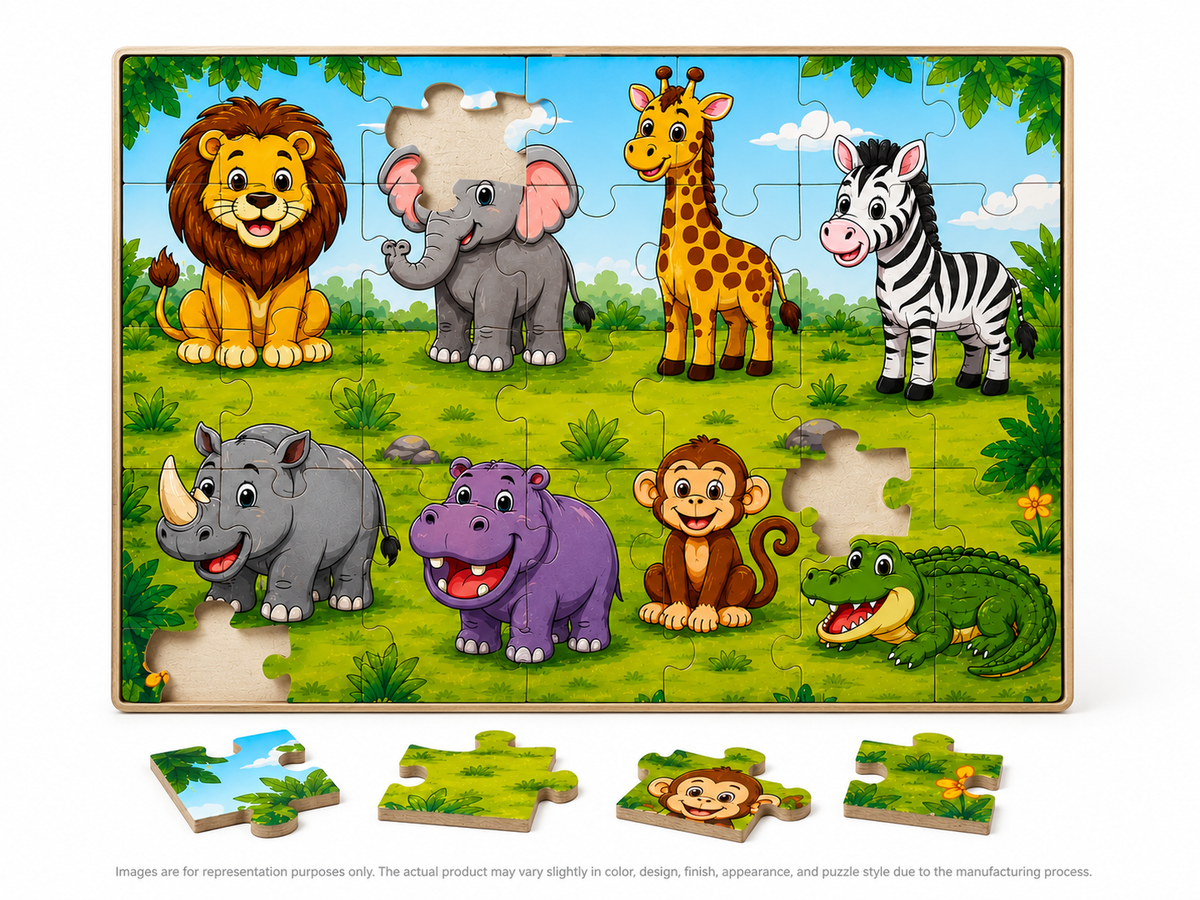 Wild Animals Puzzle  (A4 Size)