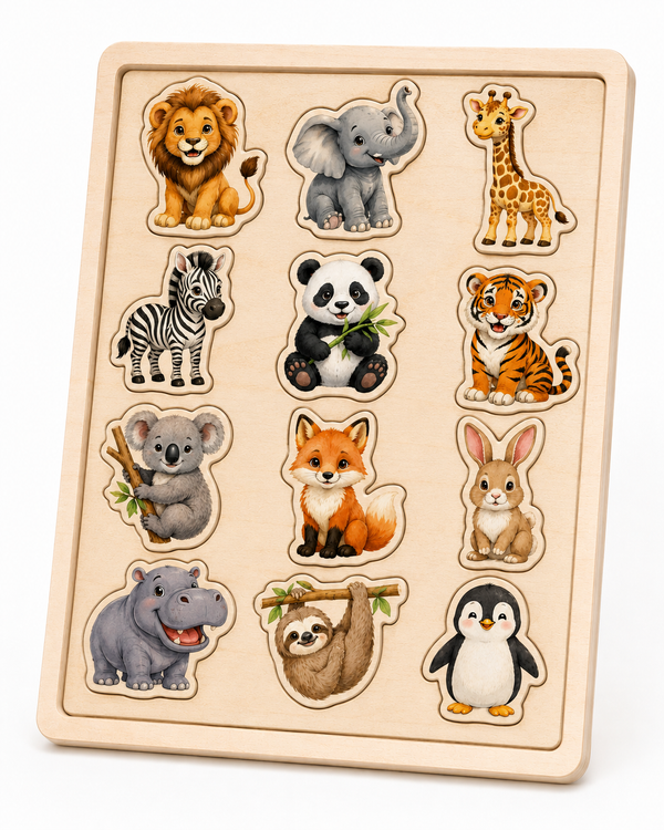 Wild Animals Wooden Tray Puzzle