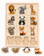 Wild Animals Wooden Tray Puzzle