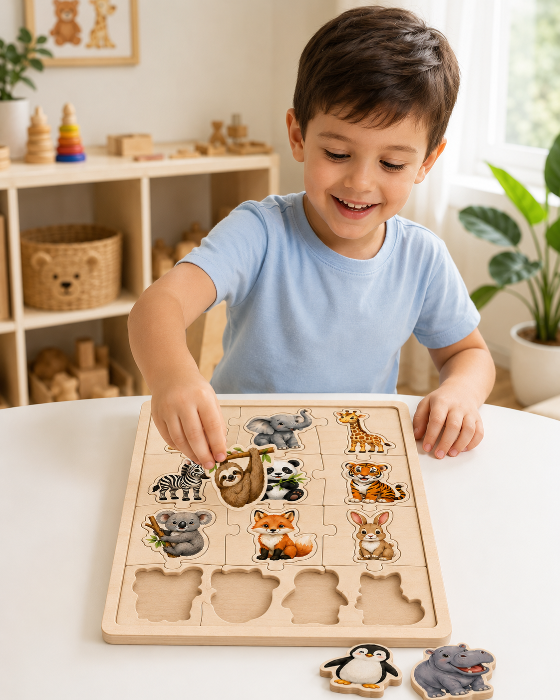 Wild Animals Wooden Tray Puzzle