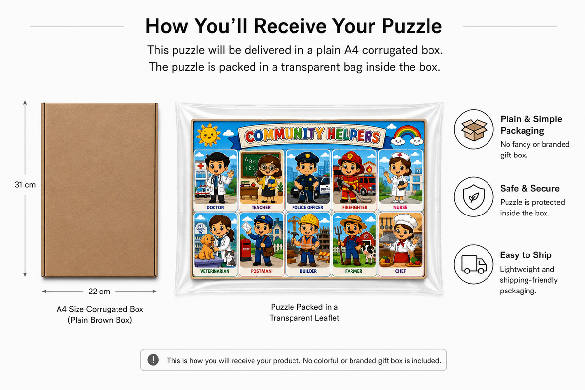 Community Helpers Puzzle  (A4 Size)