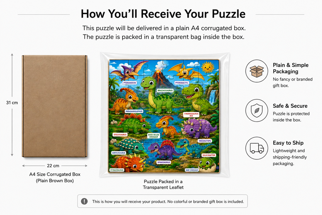 Dinosaur Puzzle  (A4 Size)