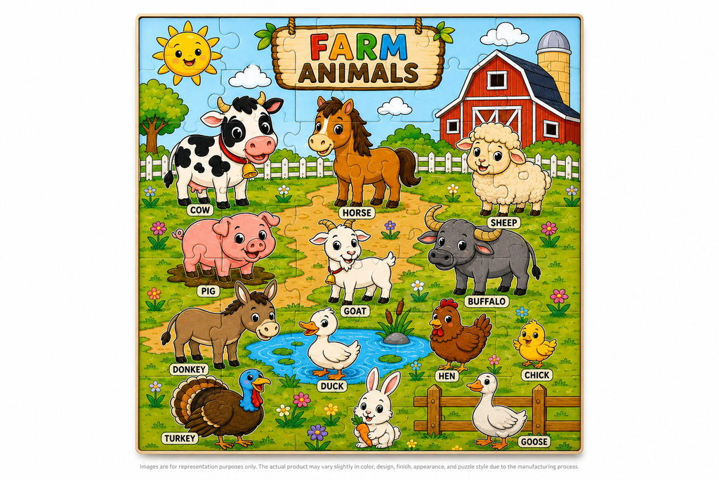 Farm Animals Puzzle (A4 Size)
